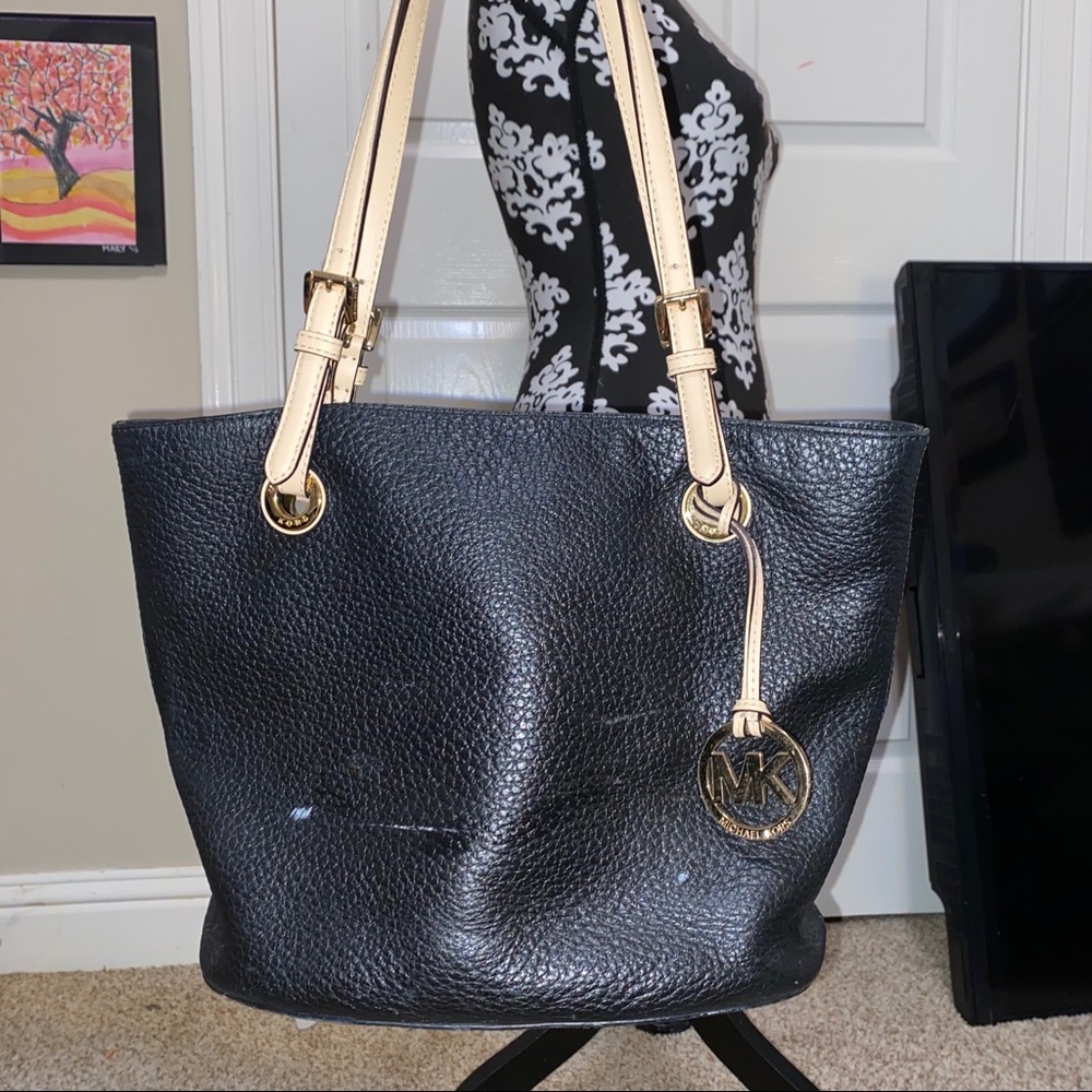 Michael Kors Black Pebbled Leather Tote
